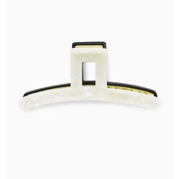 NWT COS Pearl-Effect Hair Clip Ivory Black Two Tone